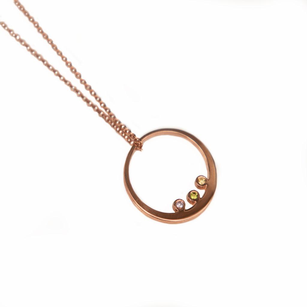 Birthstone Circle Necklace - Anna Lou of London