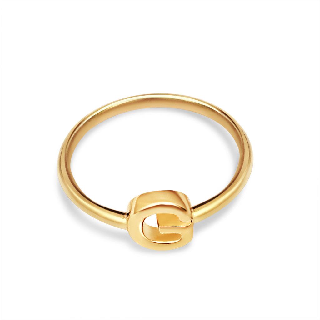 Amara Letter Initial Ring - Anna Lou of London