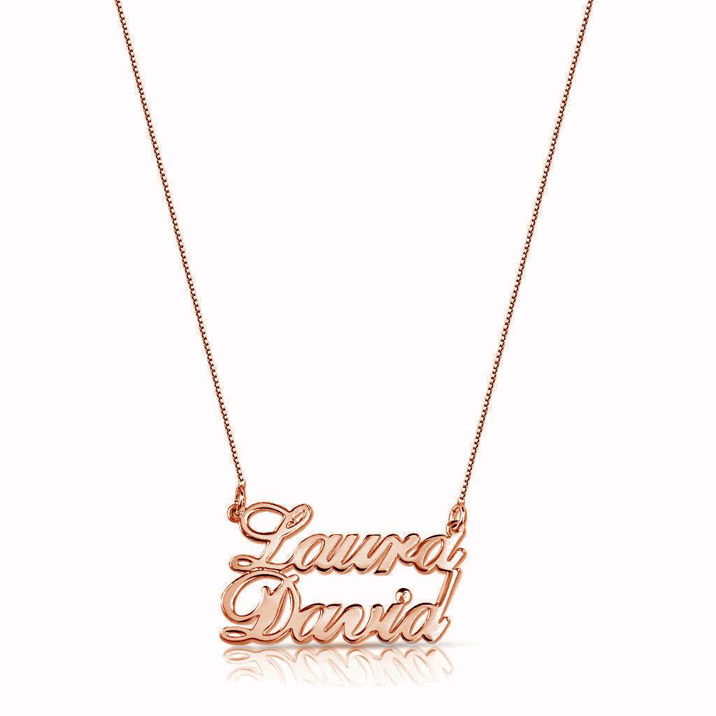 Double Name Necklace - Anna Lou of London