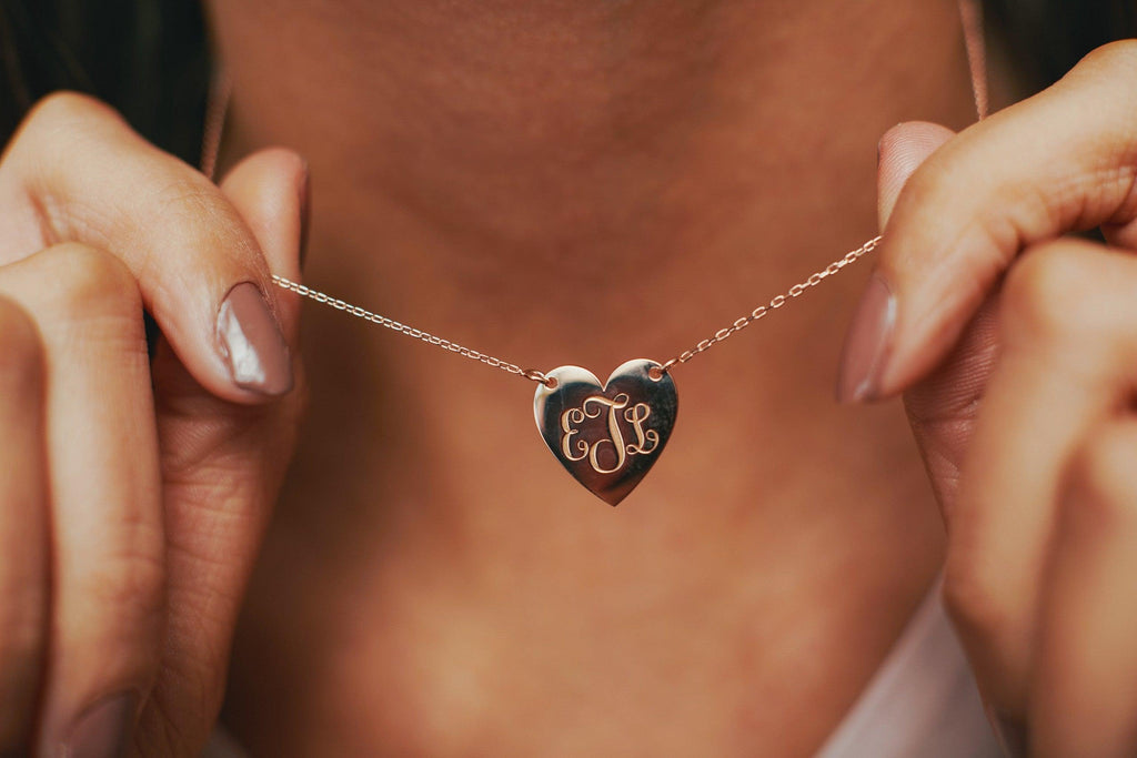 Heart Monogram Necklace - Anna Lou of London
