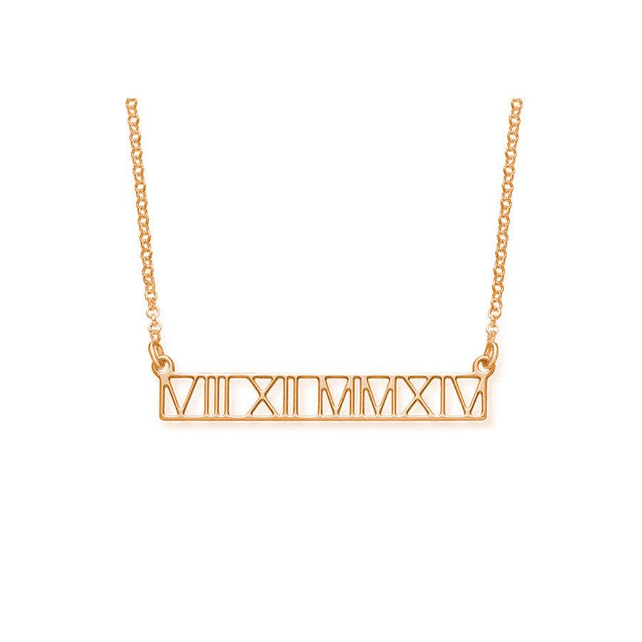 Special Date Roman Numeral Necklace - Anna Lou of London