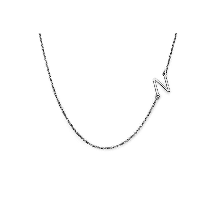 Personalised Initial Sideways Allegra Necklace - Anna Lou of London