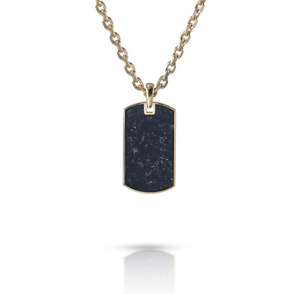 Gemstone Dog Tag Necklace - Anna Lou of London