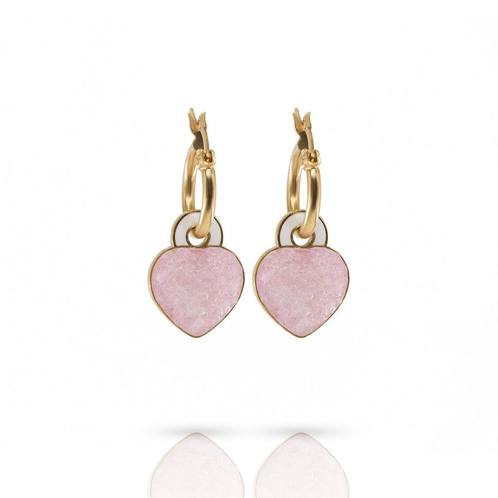 Heart Gemstone Earings - Anna Lou of London