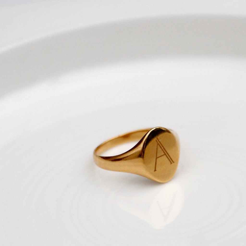 Signet Personalised Initial Ring - Anna Lou of London