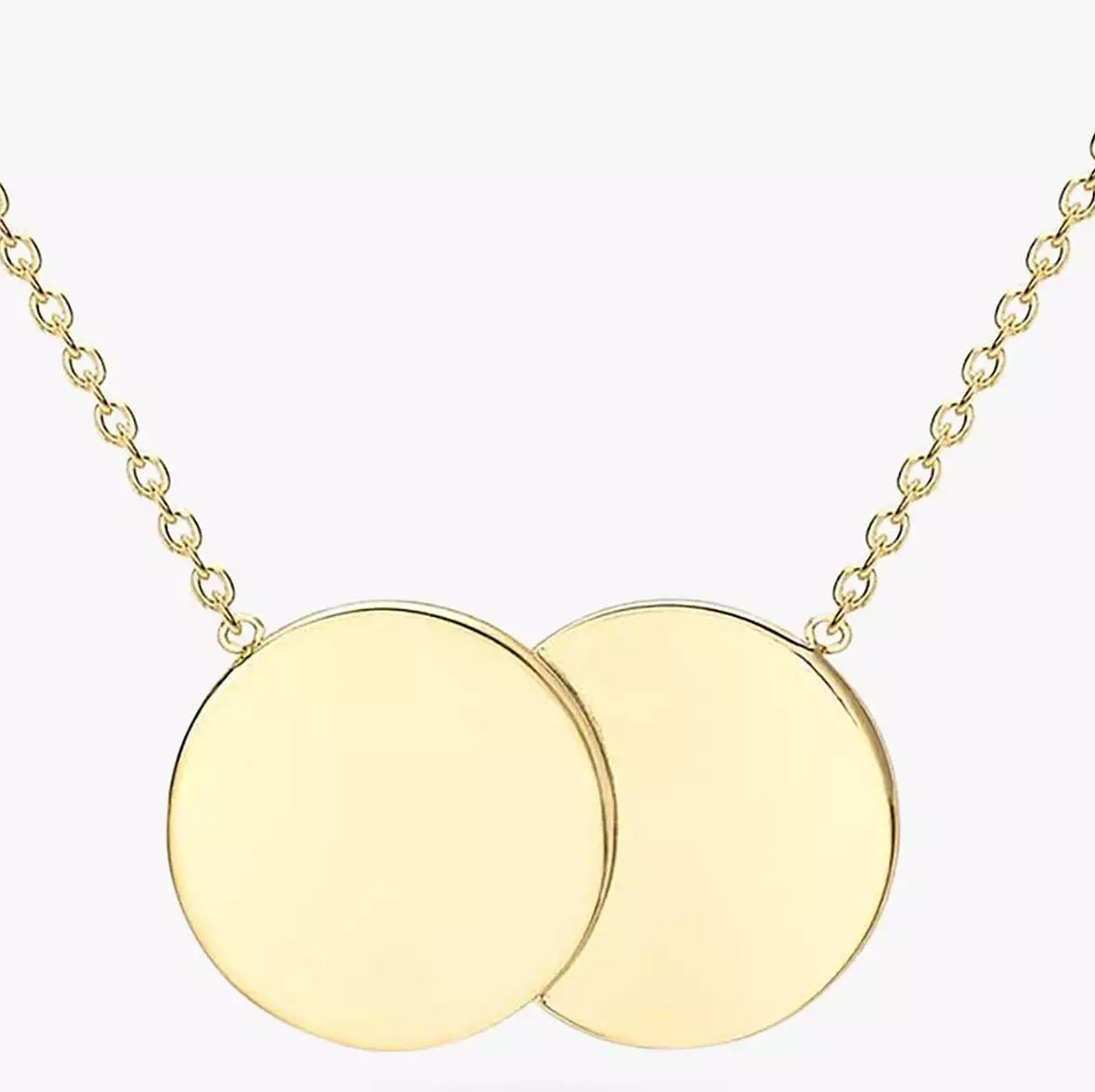 Double Disc Initial Necklace Anna Lou of London