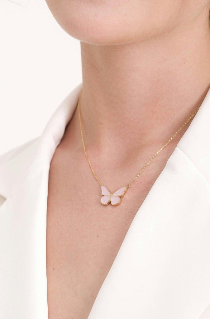 Butterfly Gemstone Necklace - Anna Lou of London