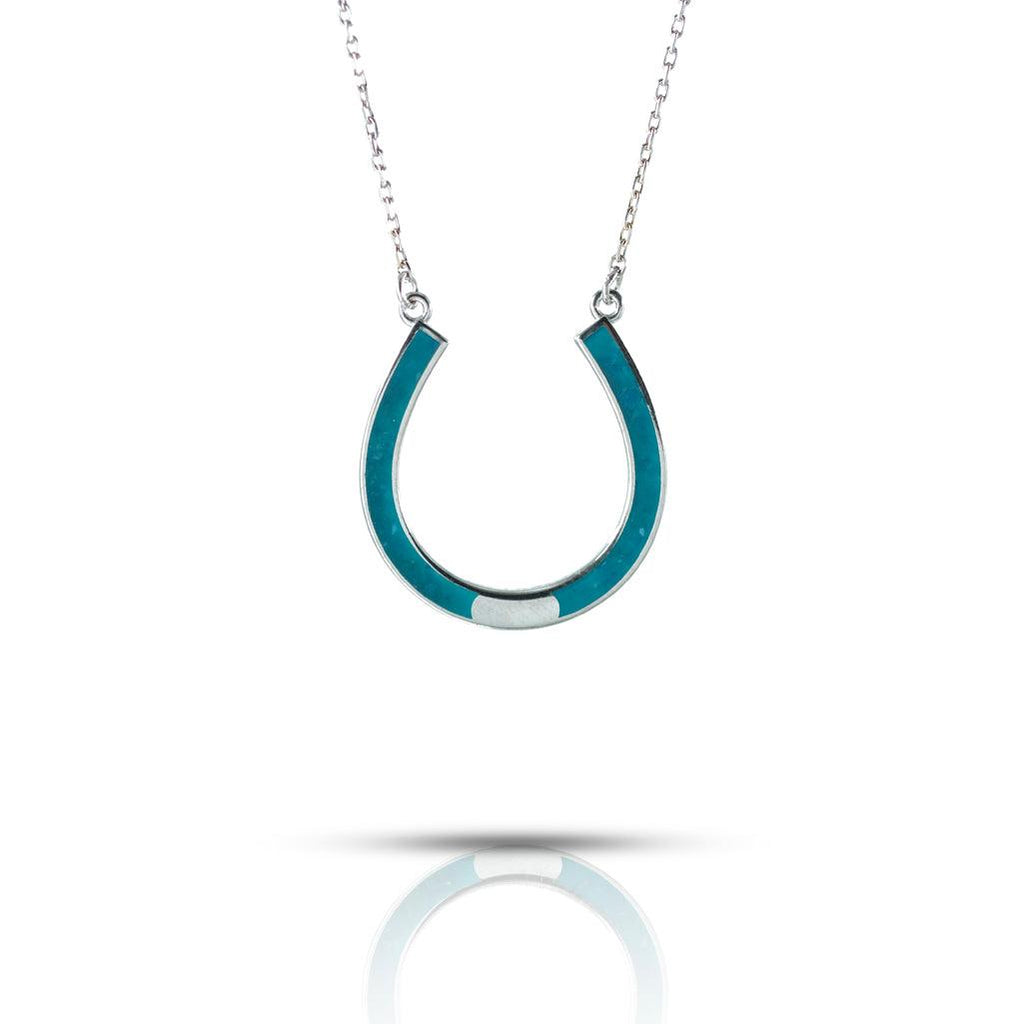 Horseshoe Gemstone Necklace - Anna Lou of London