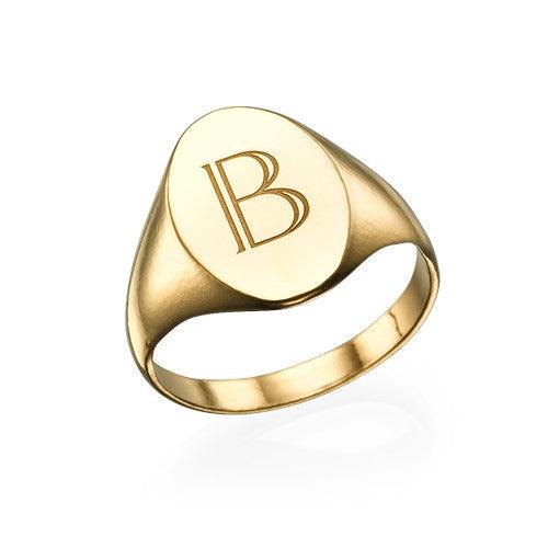 Signet Personalised Initial Ring - Anna Lou of London