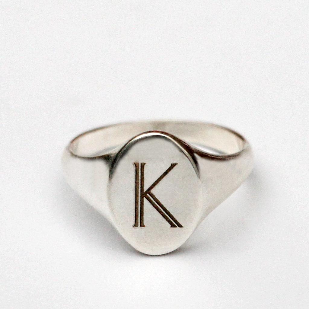 Signet Personalised Initial Ring - Anna Lou of London