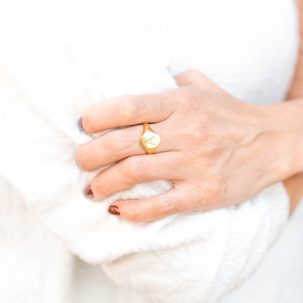 Signet Personalised Initial Ring - Anna Lou of London