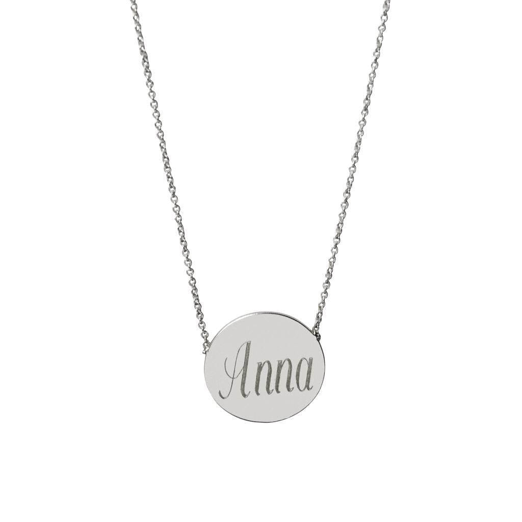 Name Disc Necklace - Anna Lou of London