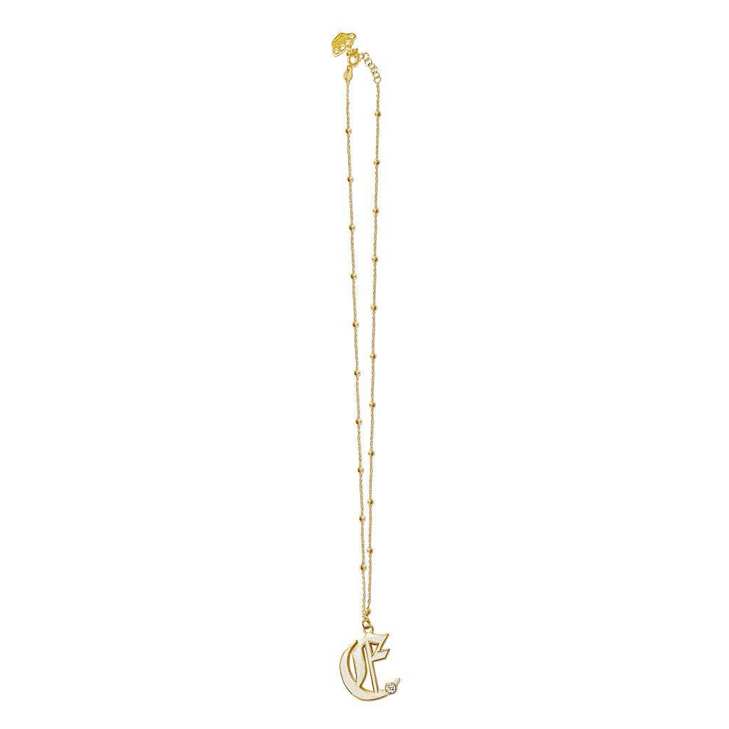 Dora Enamel Initial Necklace - Anna Lou of London