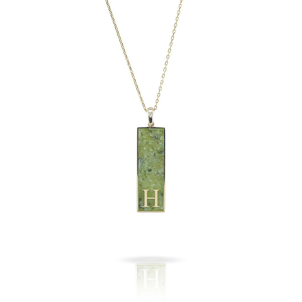 Initial Vertical Gemstone Necklace - Anna Lou of London