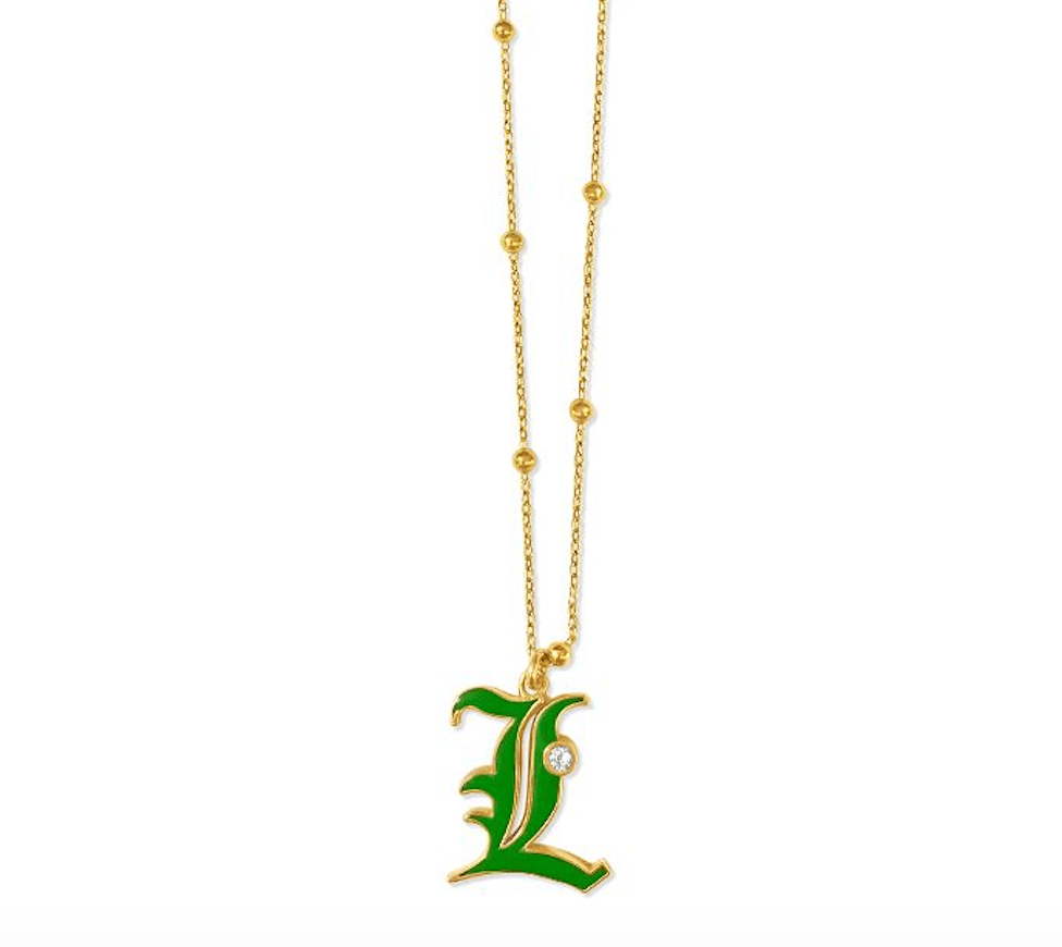 Dora Enamel Initial Necklace - Anna Lou of London