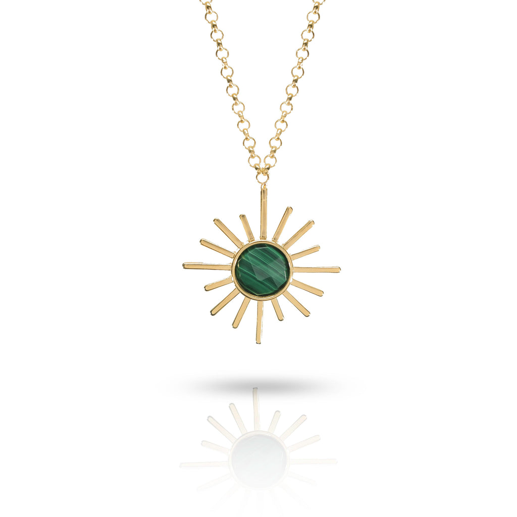 Malachite Sun Necklace - Anna Lou of London