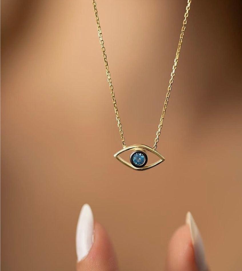 Birthstone Evil Eye Necklace - Anna Lou of London