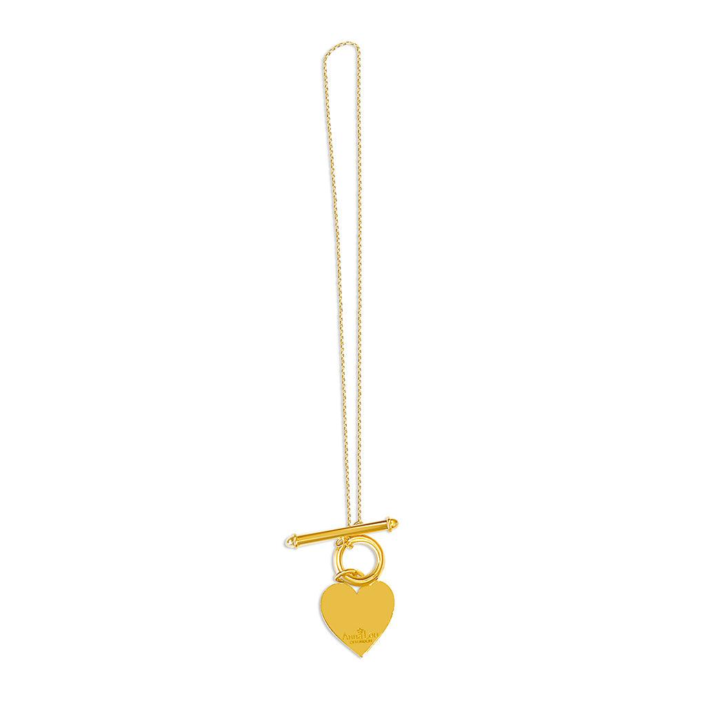 Ophelia Heart T Bar Necklace - Anna Lou of London