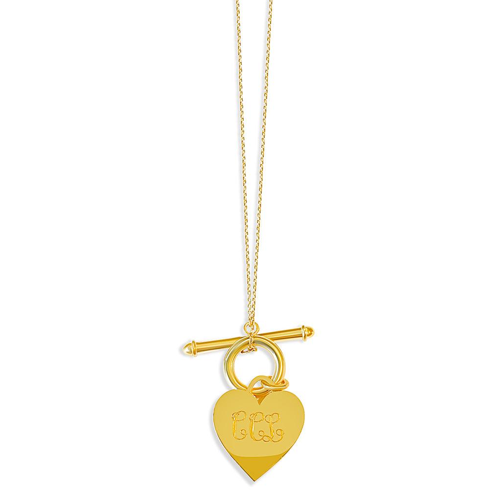 Ophelia Heart T Bar Necklace - Anna Lou of London