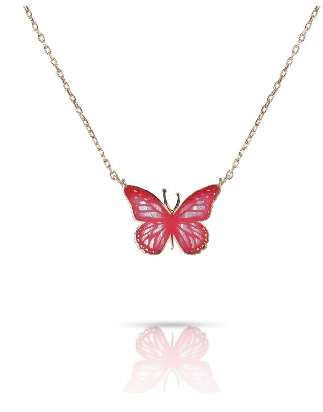 Butterfly Enamel Necklace - Anna Lou of London
