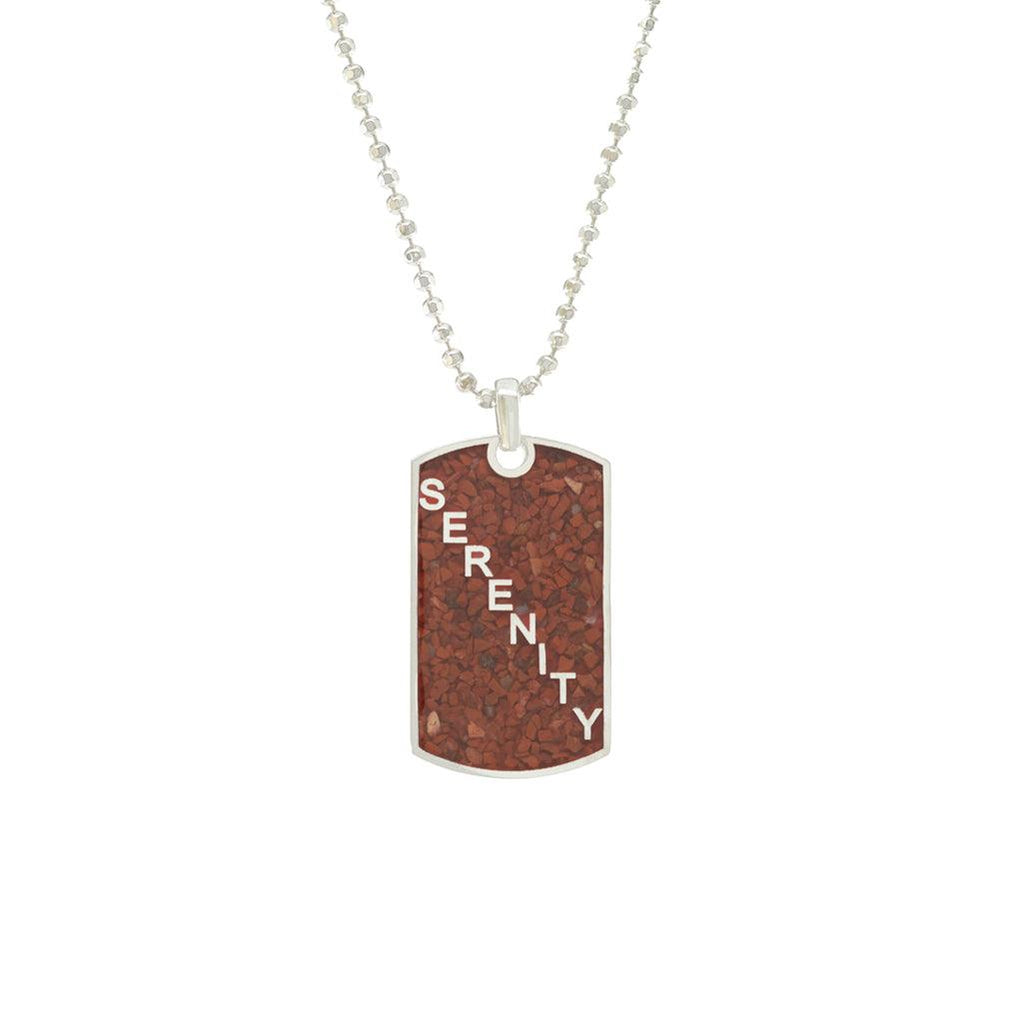Serenity Gemstone Dog Tag Necklace - Anna Lou of London