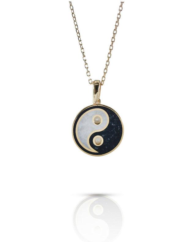 Yin Yang Gemstone Necklace - Anna Lou of London