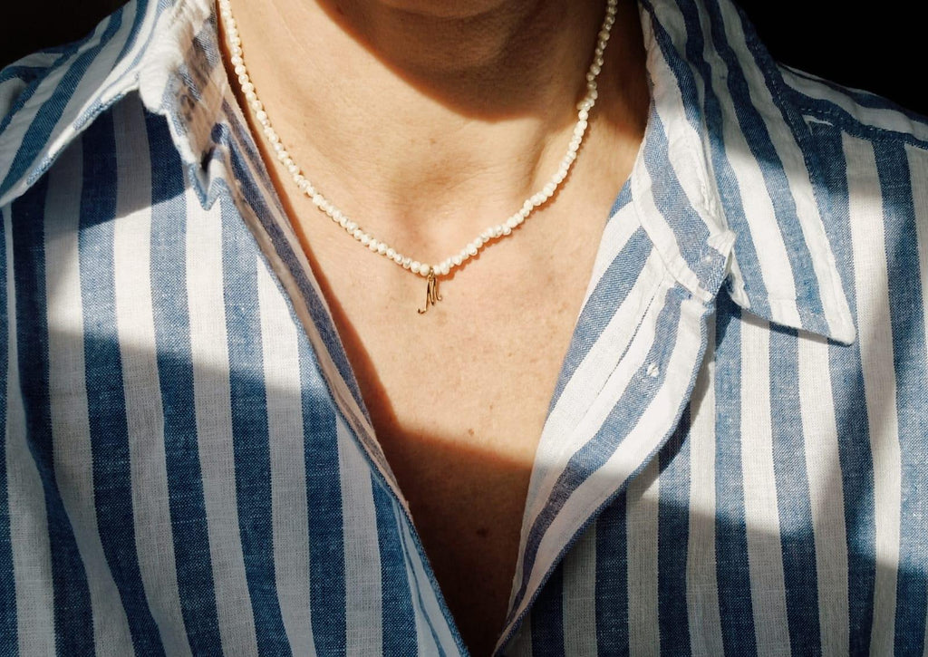 Alphabet gemstone Initial Necklace - Anna Lou of London