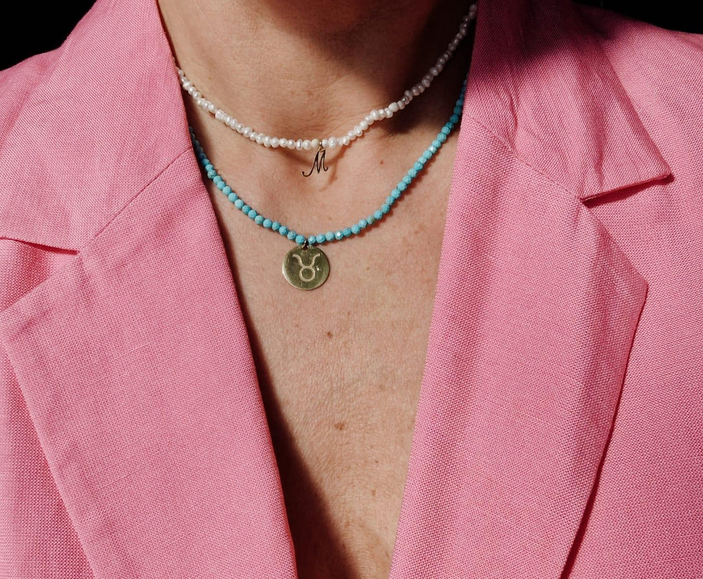 Alphabet gemstone Initial Necklace - Anna Lou of London