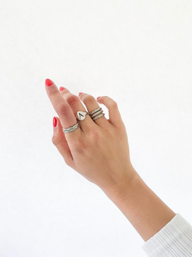 Signet Personalised Initial Ring - Anna Lou of London