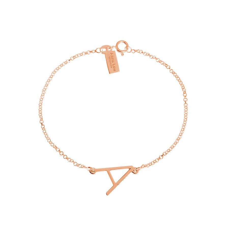 Initial Sideway Bracelet - Anna Lou of London