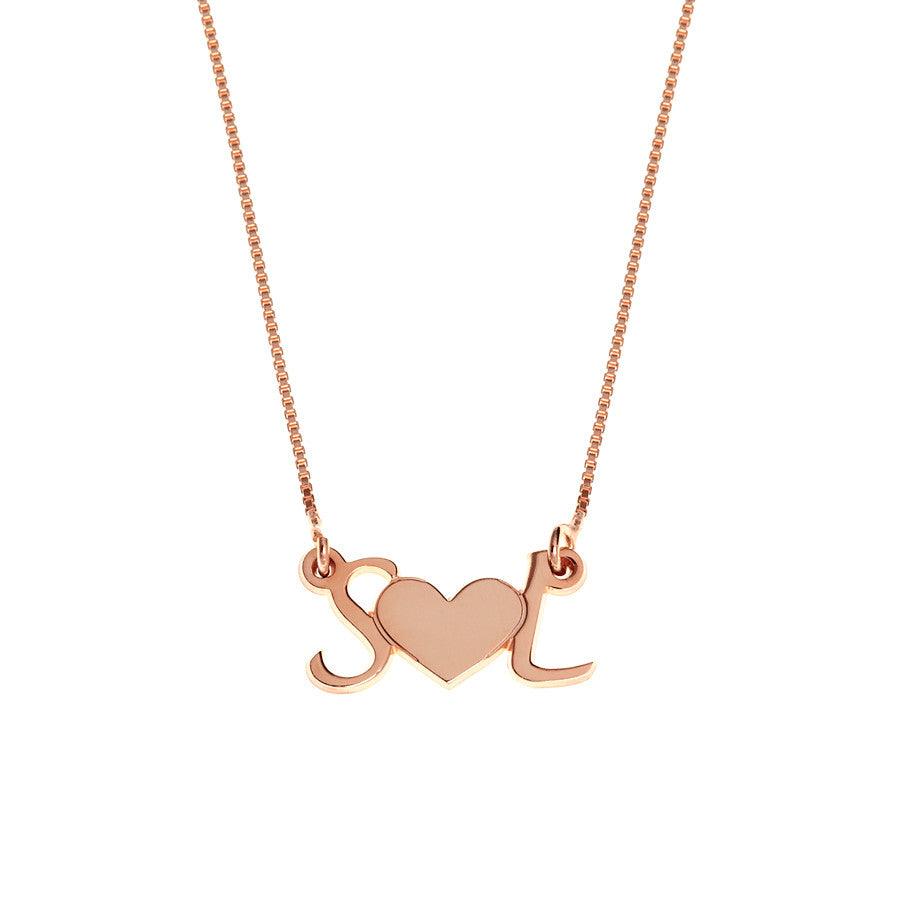 Initial Heart Necklace - Anna Lou of London