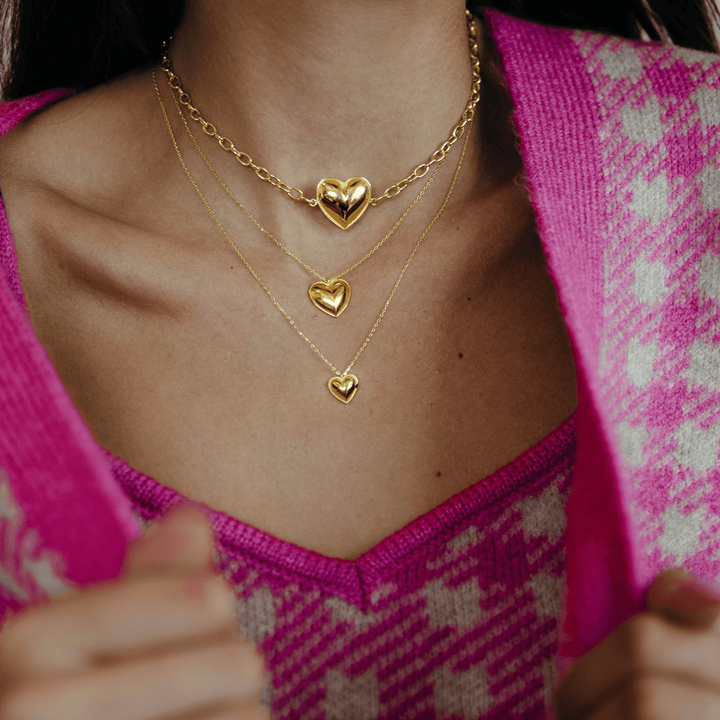 gold heart necklace