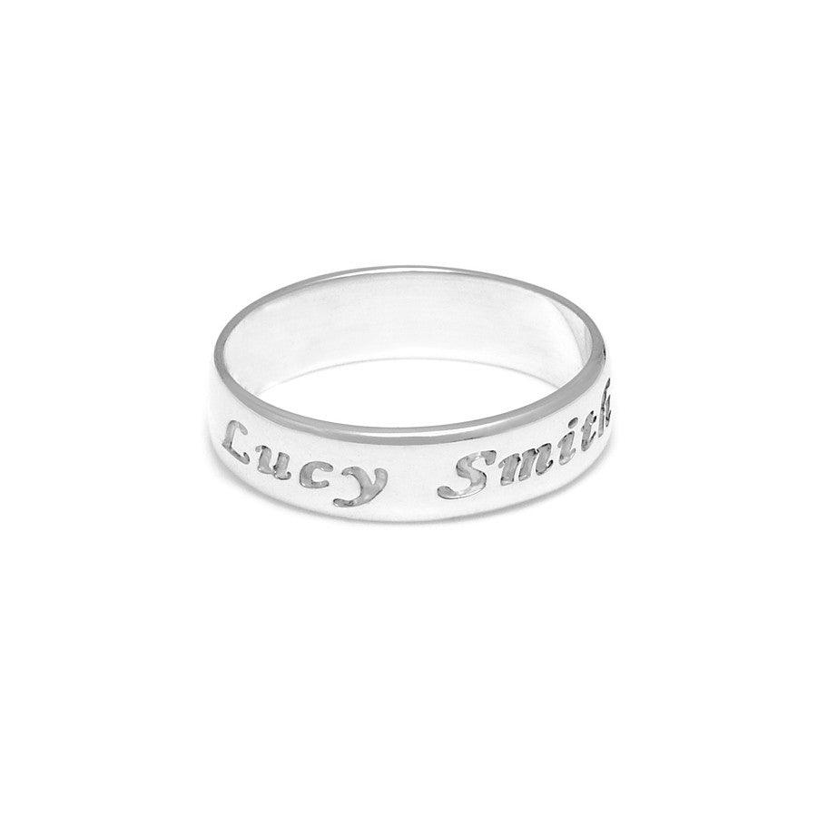 Engraved Name/Word Ring - Anna Lou of London
