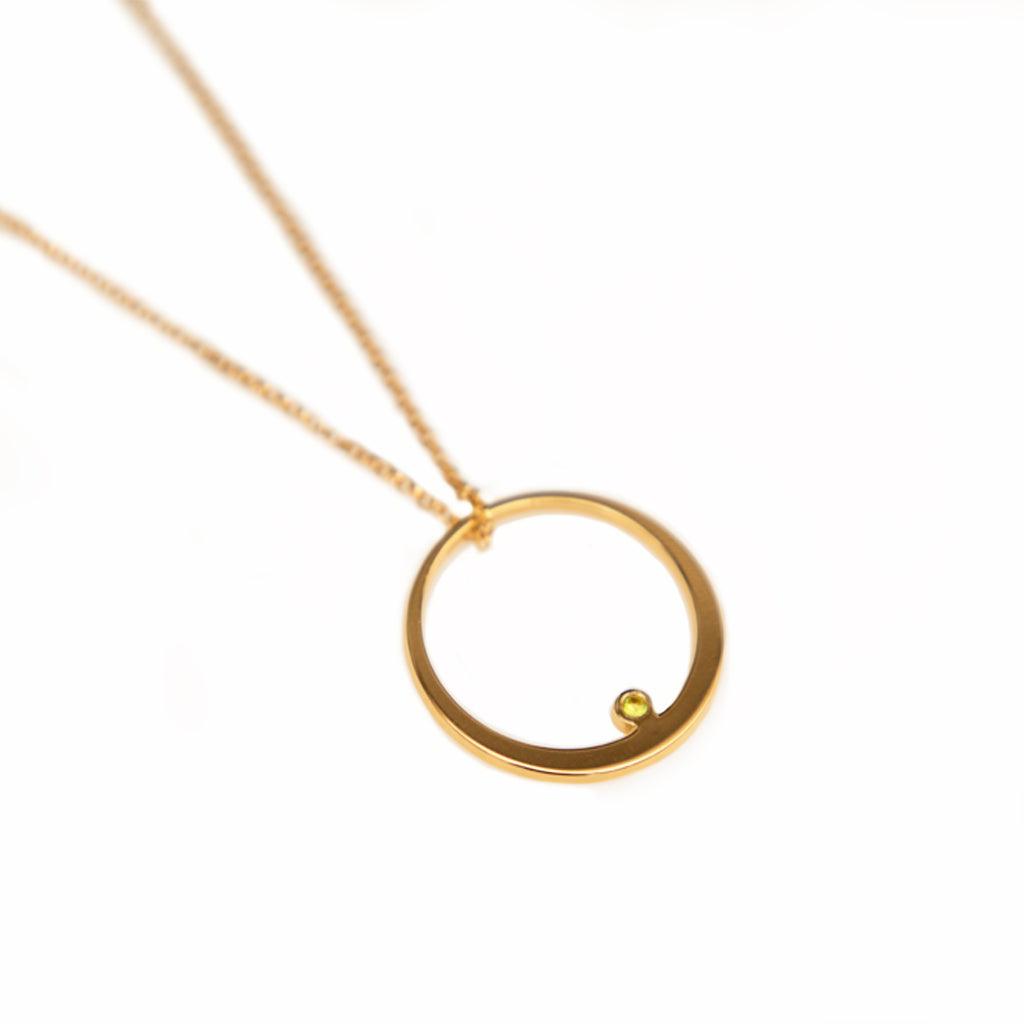 Birthstone Circle Necklace - Anna Lou of London