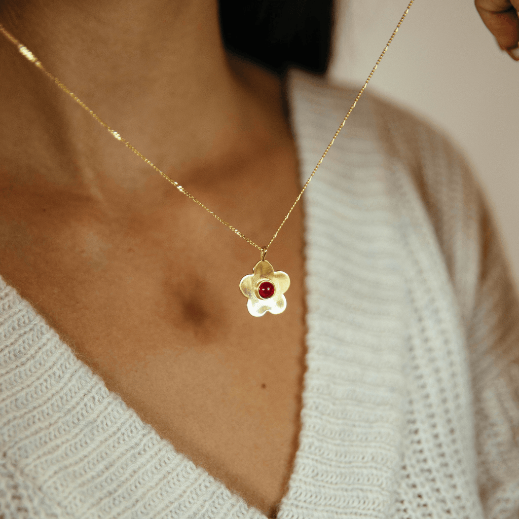 Birthstone Daisy Necklace - Anna Lou of London