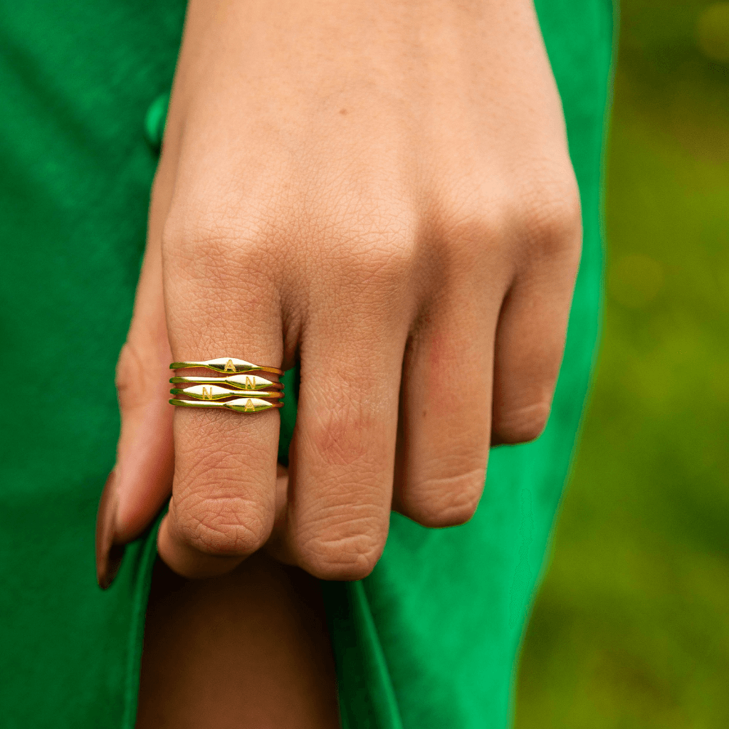 Initial Stackable Ring - Anna Lou of London