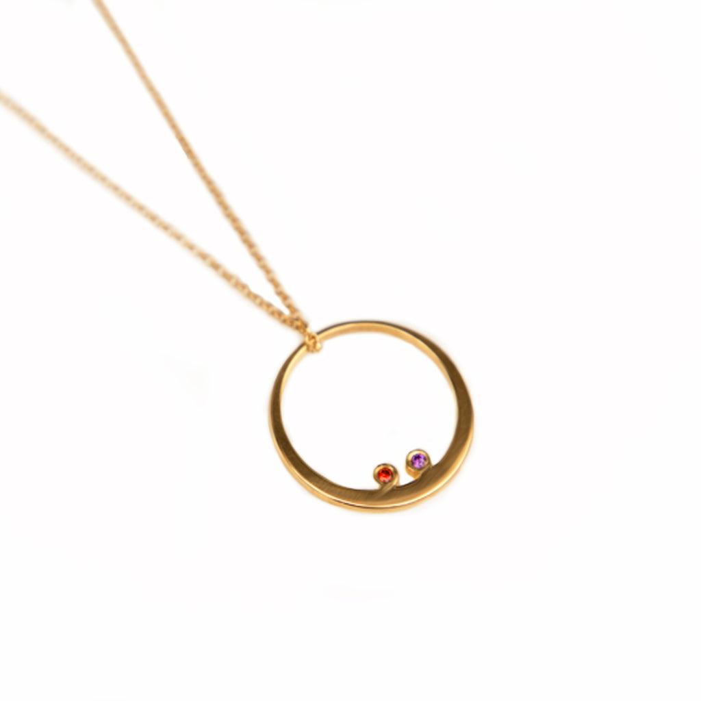 Birthstone Circle Necklace - Anna Lou of London