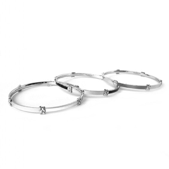 Silver Knotted Bangle