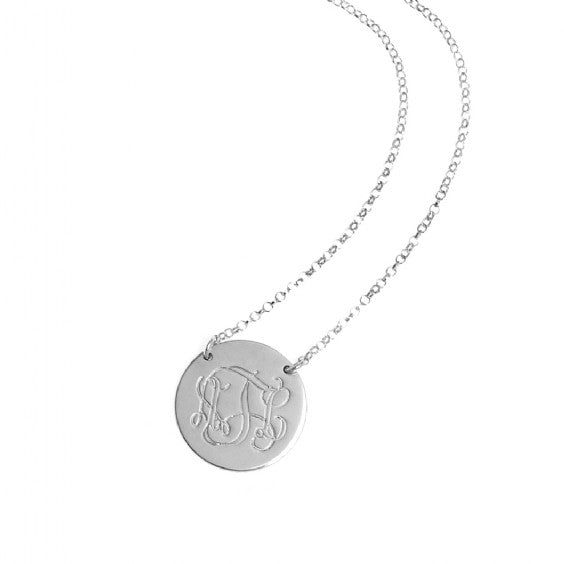 Monogram Disc Necklace