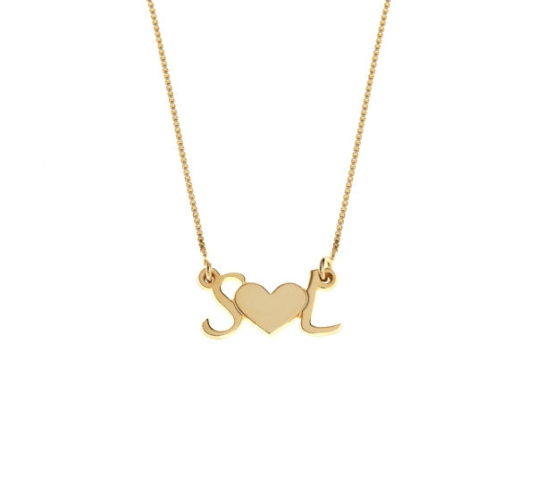 Initial Heart Necklace