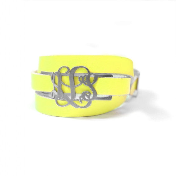 Leather Monogram Wrap