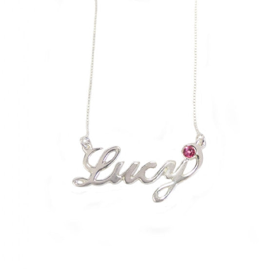 Name Birthstone Necklace