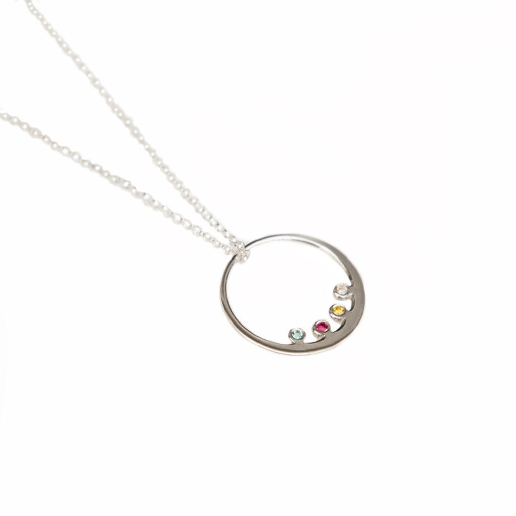 Birthstone Circle Necklace - Anna Lou of London