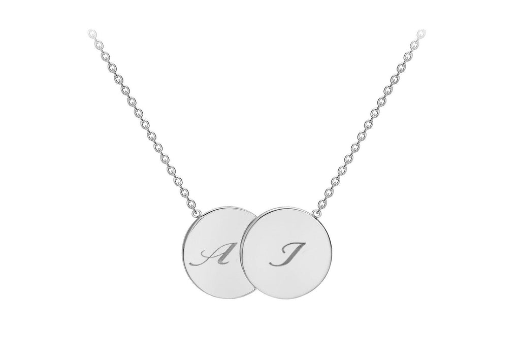 Double Disc Initial Necklace - Anna Lou of London