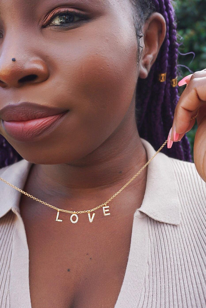 Crystal Word Choker Necklace - Anna Lou of London