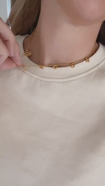 Personalised Word and Name Choker Necklace Anna Lou of London