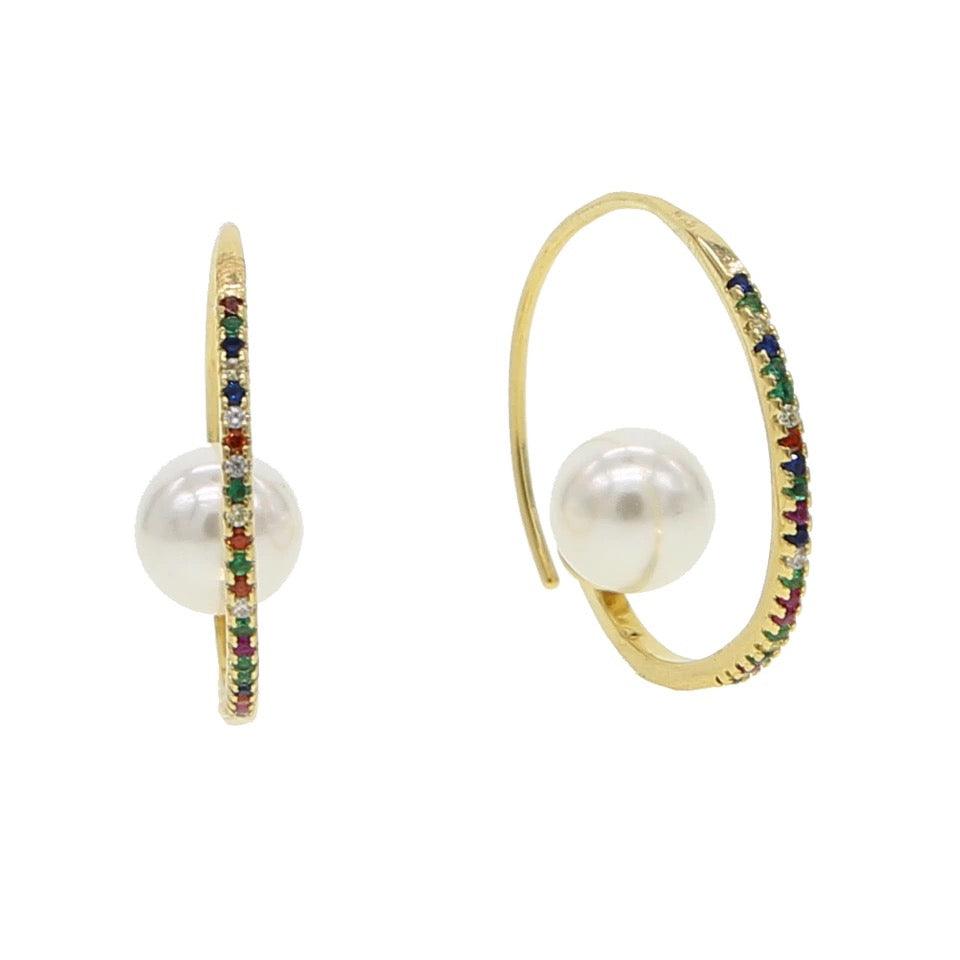 Royal Pearl Hoops - Anna Lou of London
