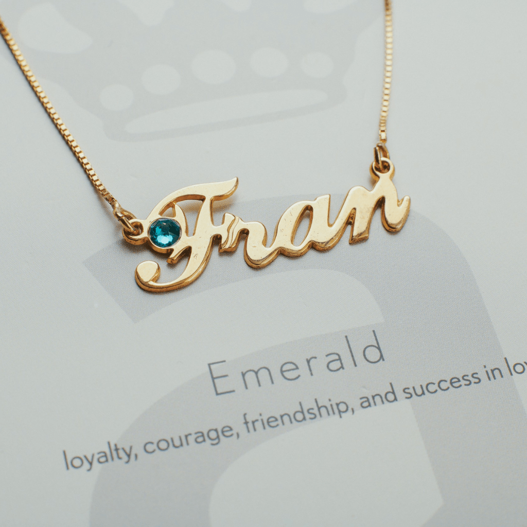 Name Birthstone Necklace - Anna Lou of London