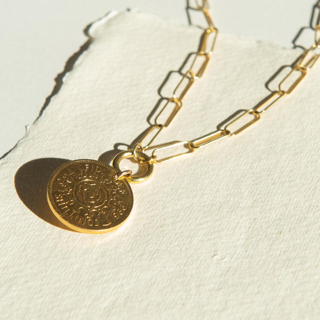 Coin Pendant Necklace - Anna Lou of London