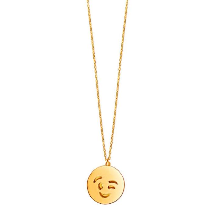 Wink Emoji Necklace - Anna Lou of London